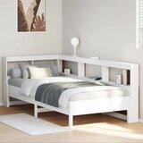  Krevet s regalom za knjige bez madraca bijeli 90x190cm borovina | shoptok.hr