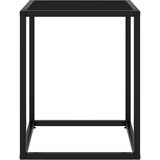 Maison Chic Klubska mizica - kavna mizica - Nizka mizica črna s črnim steklom 40x40x50 cm, (21754669) | Shoptok.si