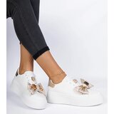 Gemre White and gold women's sneakers Milonel | Shoptok.si