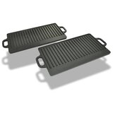 vidaXL Grill Tava s Dva Lica 2 kom Lijevano Željezo 38x23 cm cijene