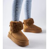 Gemre Adelfia brown snow boots decorated with fur | Shoptok.si