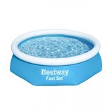 Bestway Bazen za decu sa prstenom na naduvavanje Fast set 244x61cm Bestway 57450 Cene