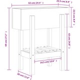  Vrtna sadilica boja meda 62 x 30 x 69 cm od masivne borovine | shoptok.hr
