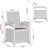  Ležaljka za vrt s izgledom ratana 2 pcs Antracit PP | shoptok.hr