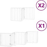  Vrata za pse s vratašcima 12 panela sklopiva 600 cm drvo topole Bijela 50 x 60 x 2 cm | shoptok.hr