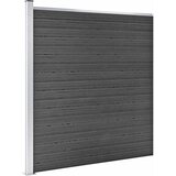  Set panela za ogradu WPC 1737 x 186 cm crni | shoptok.hr
