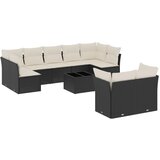  The Living Store Vrtna sedežna garnitura 10-delna z blazinami črn poli ratan - Vrtna Sedežna Garniture, (21446907) | Shoptok.si