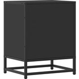 vidaXL Nočna omarica 2 kosa črna 40x31x50 cm inž. les in kovina | Shoptok.si