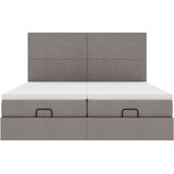 vidaXL Otomanski posteljni okvir z vzmetnicami taupe 180x200 cm blago | Shoptok.si