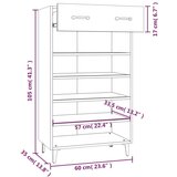 Ormarić za cipele crni 60 x 35 x 105 cm od konstruiranog drva | shoptok.hr