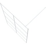 Pregrada za tuš bela 140x195 cm prozorno ESG steklo, (21047619) | Shoptok.si