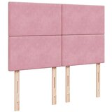 vidaXL Box spring postelja z vzmetnico roza 160x200 cm žamet, (21304470) | Shoptok.si