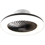 QAZQA Stropni ventilator črne barve z LED z daljinskim upravljalnikom - Clima Cene