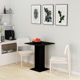 vidaXL Bistro mizica črna 60x60x75 cm iverna plošča Cene