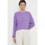 Sisley Majica ženska, vijolična barva