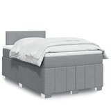Maison Chic Box spring postelja - Vzmetna postelja z vzmetnico svetlo siva 120x200 cm blago SL10488, (21902745) | Shoptok.si