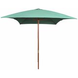  Suncobran 200 x 300 cm s drvenim stupom zeleni | Eponuda.com