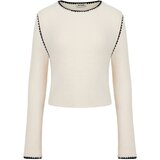 NOCTURNE Pulover crna / prljavo bijela | shoptok.hr