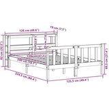  Okvir kreveta bez madraca bijeli 120 x 200 cm masivna borovina - Bijela 120 x 200 cm | shoptok.hr