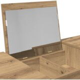 vidaXL Toaletna miza z ogledalom Oblikovan hrast 100x45x76 cm | Shoptok.si