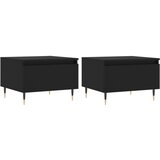 The Living Store Klubska mizica 2 kosa črna 50x46x35 cm inženirski les - Klubska Mizica, (21448464) | Shoptok.si