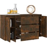  Komoda s 3 ladice boja dimljenog hrasta 120 x 41 x 75 cm drvena | shoptok.hr