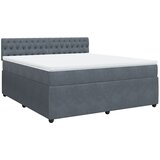 Maison Chic Box spring postelja - Vzmetna postelja z vzmetnico temno siva 180x200 cm žamet SL17609, (21894426) | Shoptok.si