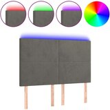  Posteljno vzglavje temno sivo 144x5x118/128 cm žamet, (20793099) | Shoptok.si