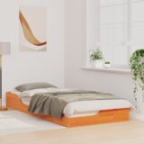 vidaXL Krevet s daskama Voštano smeđa 90 x 210 cm Čvrsta borova drva | shoptok.hr