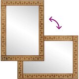 vidaXL Kopalniško ogledalo 50x70x2,5 cm trden mangov les in steklo | Shoptok.si