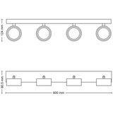 Philips LED spot svetiljka BRACIA 4xLED/5,5W/230V bela | Eponuda.com