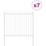  Vrtna Ograda 7 pcs Bijelo 11,9 x 1,5 m Čelik s prahom | shoptok.hr