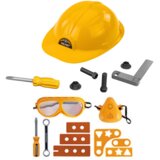  Dječji set alata sa pneumatičnom bušilicom i kacigom Deluxe Tool - 21 element | Shoptok.si