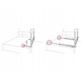 Nukido sigurnosna ogradica za krevet 180 x 42 x 35 cm siva | shoptok.hr