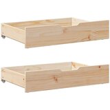 vidaXL Ladice ispod kreveta s kotačima 2 kom 85x55x16 cm od borovine | shoptok.hr