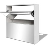Maison Chic Omarica za obutev - Kopa za čevlje 2 nadstropna z ogledalom bela 63x17x67 cm, (21777863) | Shoptok.si