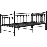 vidaXL izvlečni posteljni okvir črn iz kovine 90x200 cm | Shoptok.si
