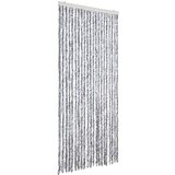 Furnova Zavesa proti mrčesu iz šenilje 90x220 cm bela in siva, (21917624) | Shoptok.si