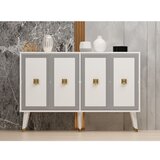 Woody Fashion ansel - white, gold whitegold console