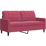 vidaXL 2-dijelni set sofa s jastucima crvena boja vina baršunasti | shoptok.hr