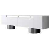Hanah home tv polica bohem white silver
