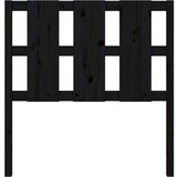  Posteljno vzglavje črno 95,5x4x100 cm trdna borovina, (20685116) | Shoptok.si