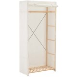 vidaXL Garderobna omara iz blaga bela 79x40x170 cm Cene