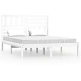  Okvir za krevet od masivne borovine bijeli 140 x 190 cm | shoptok.hr
