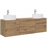  Set ormarića za kupaonicu 3 kom. Hrast artisan Smeđa 62,5 x 44,5 x 50 cm | Shoptok.si