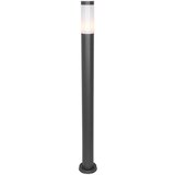 QAZQA Moderna zunanja svetilka temno siva z opalom 110 cm IP44 - Rox | Shoptok.si