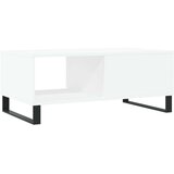 vidaXL Klubska mizica bela 90x50x36,5 cm inženirski les | Shoptok.si