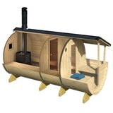 Male kuće Vanjska sauna LAHTI 400 × 200 cm – bez završnog krovnog pokrova | shoptok.hr