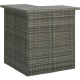 The Living Store Kotna barska miza siva 100x50x105 cm poli ratan - Barska Miza, (21836763) | Shoptok.si