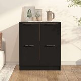  Komoda crna 60 x 30 x 70 cm od konstruiranog drva Cijene